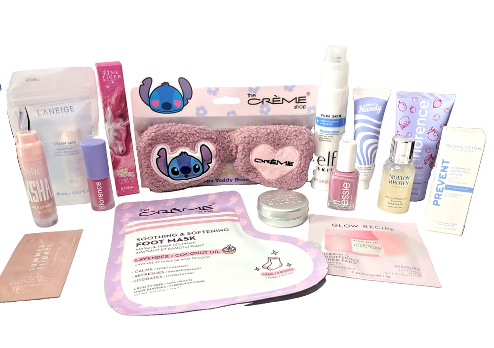 15-Pc Beauty Gift Self Care Lot: Florence by Mills, Creme Shop, Elf, Laneige